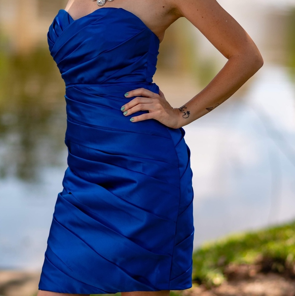 Blue Andrew Adela party dress